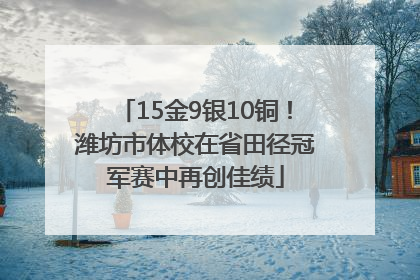 15金9银10铜！潍坊市体校在省田径冠军赛中再创佳绩